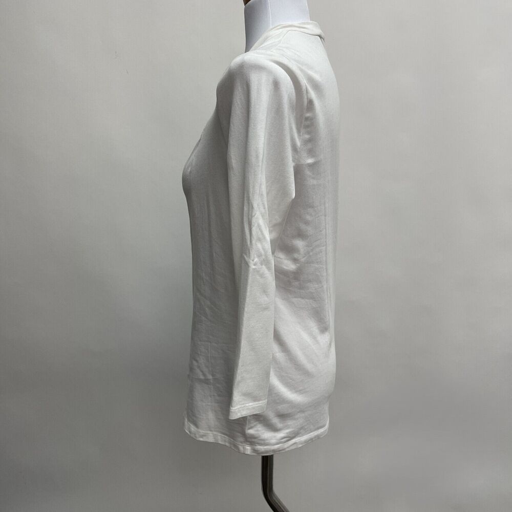 Jones New York Women's Top Large White Square Neck - Picture 2 of 9